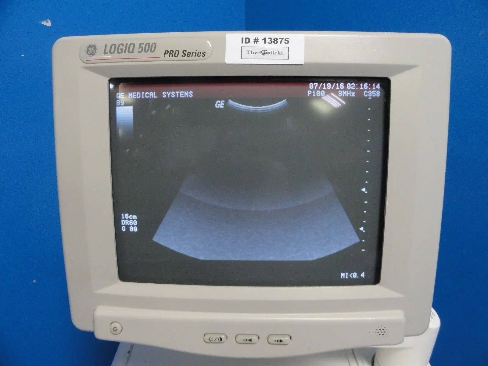 GE Logiq 500 Pro Series Ultrasound W/ C358, S222, LA39 Probes & Printer ~ 13875 DIAGNOSTIC ULTRASOUND MACHINES FOR SALE
