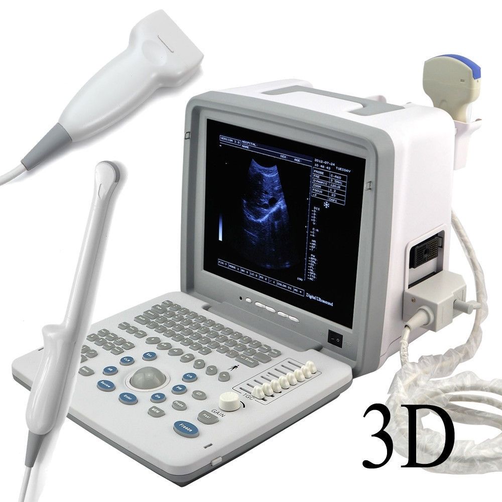 Genuine 3D Digital Portable Ultrasound Scanner Convex Linear Transvaginal 3Probe 190891758545 DIAGNOSTIC ULTRASOUND MACHINES FOR SALE