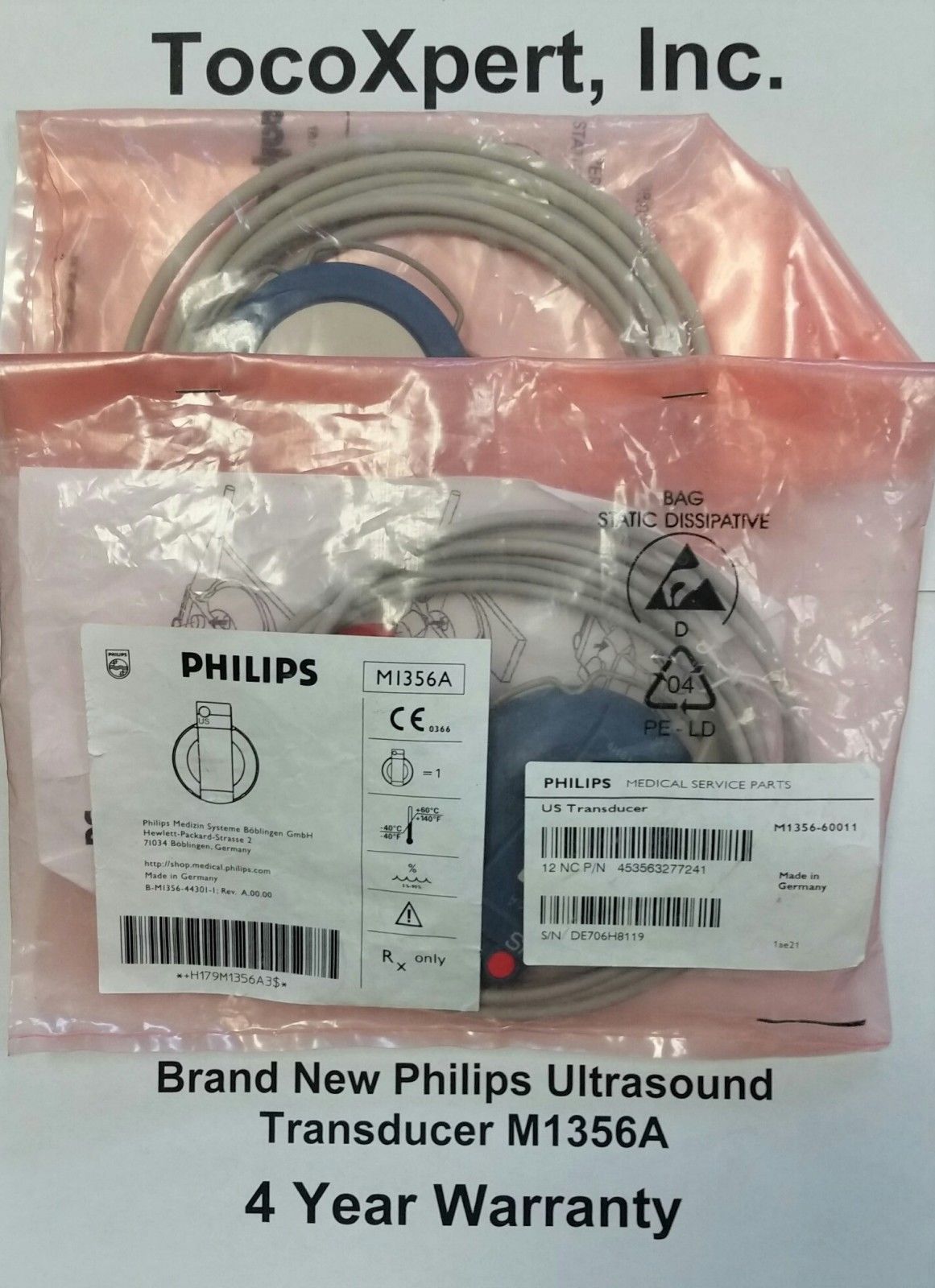HP Philips Ultrasound M1356A Transducer $429 - BRAND NEW