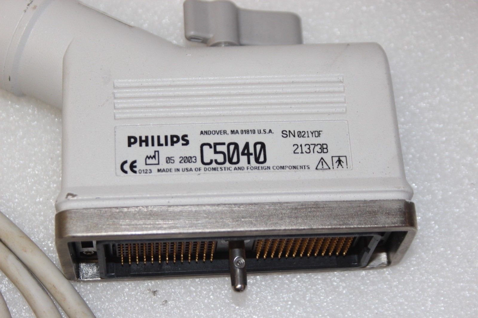 closeup of probe label