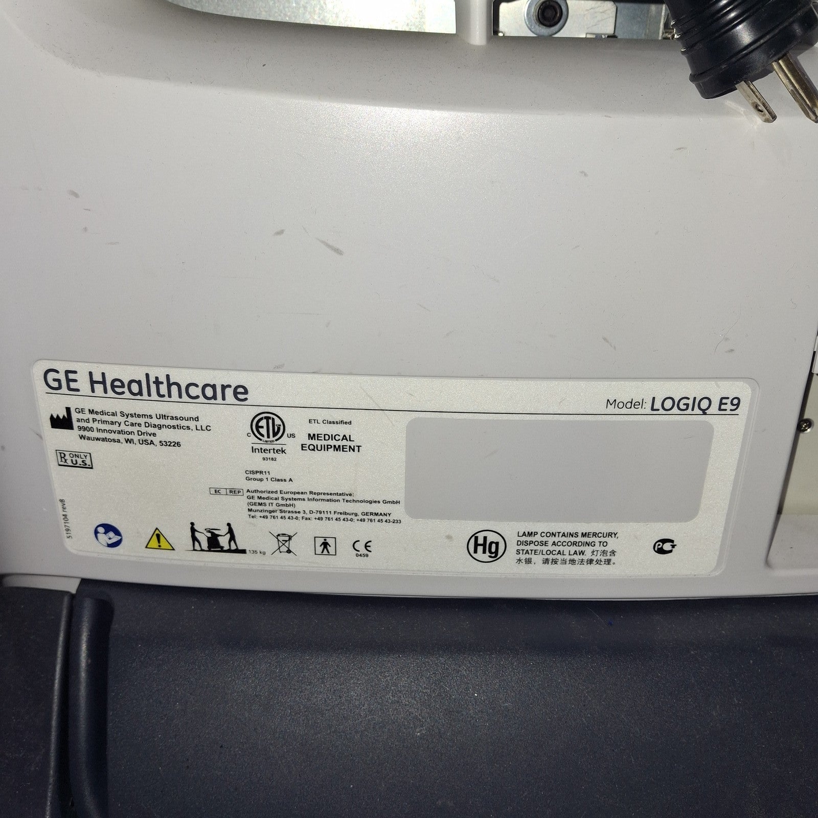 GE Healthcare Logiq E9 Ultrasound